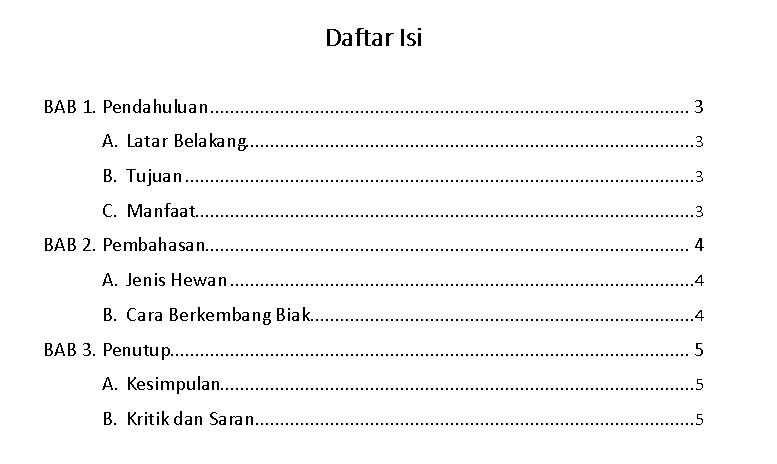 Cara  membuat daftar isi otomatis di Microsoft Word Cara membuat daftar isi otomatis di Microsoft Word