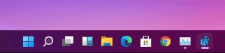 Gambar berikut menunjukkan bagaimana nilai yang berbeda mengubah tampilan dan ukuran Taskbar: